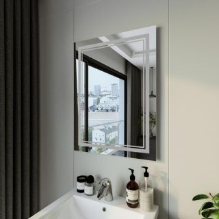 Зеркало с подсветкой Бриклаер Эстель-2 4627125414275 60 см на взмах руки